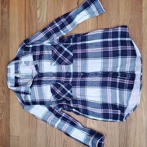 Women's Seven7 Button-up Plaid Shirt